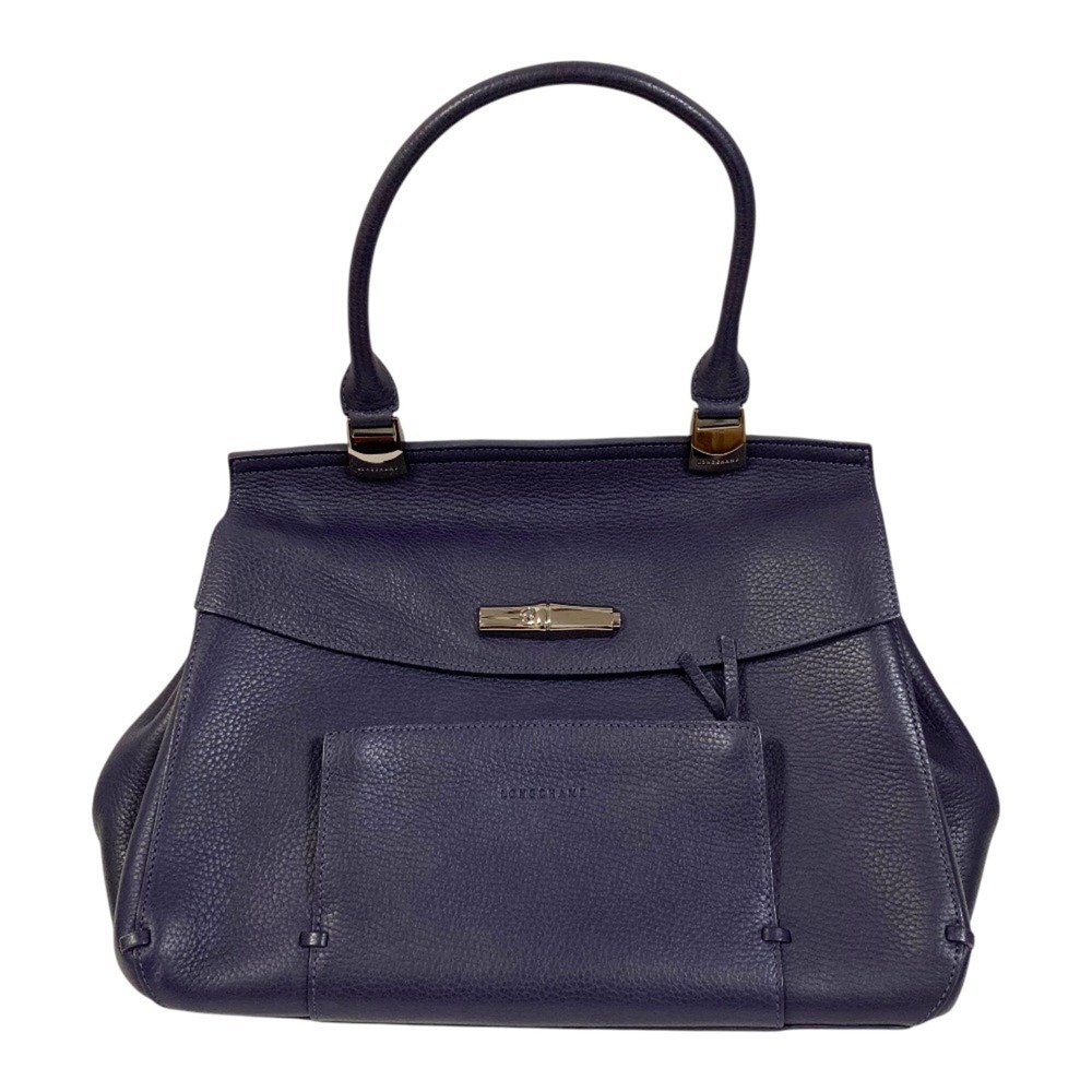 LONGCHAMP Madeleine Top Handle Tote Bag Handbag Purple Women's